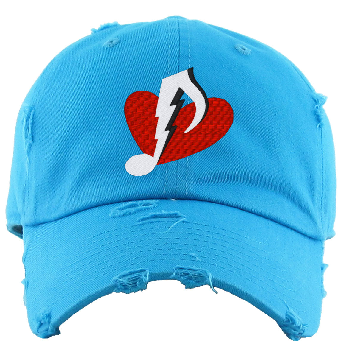 Music Heart Vintage Baseball Cap