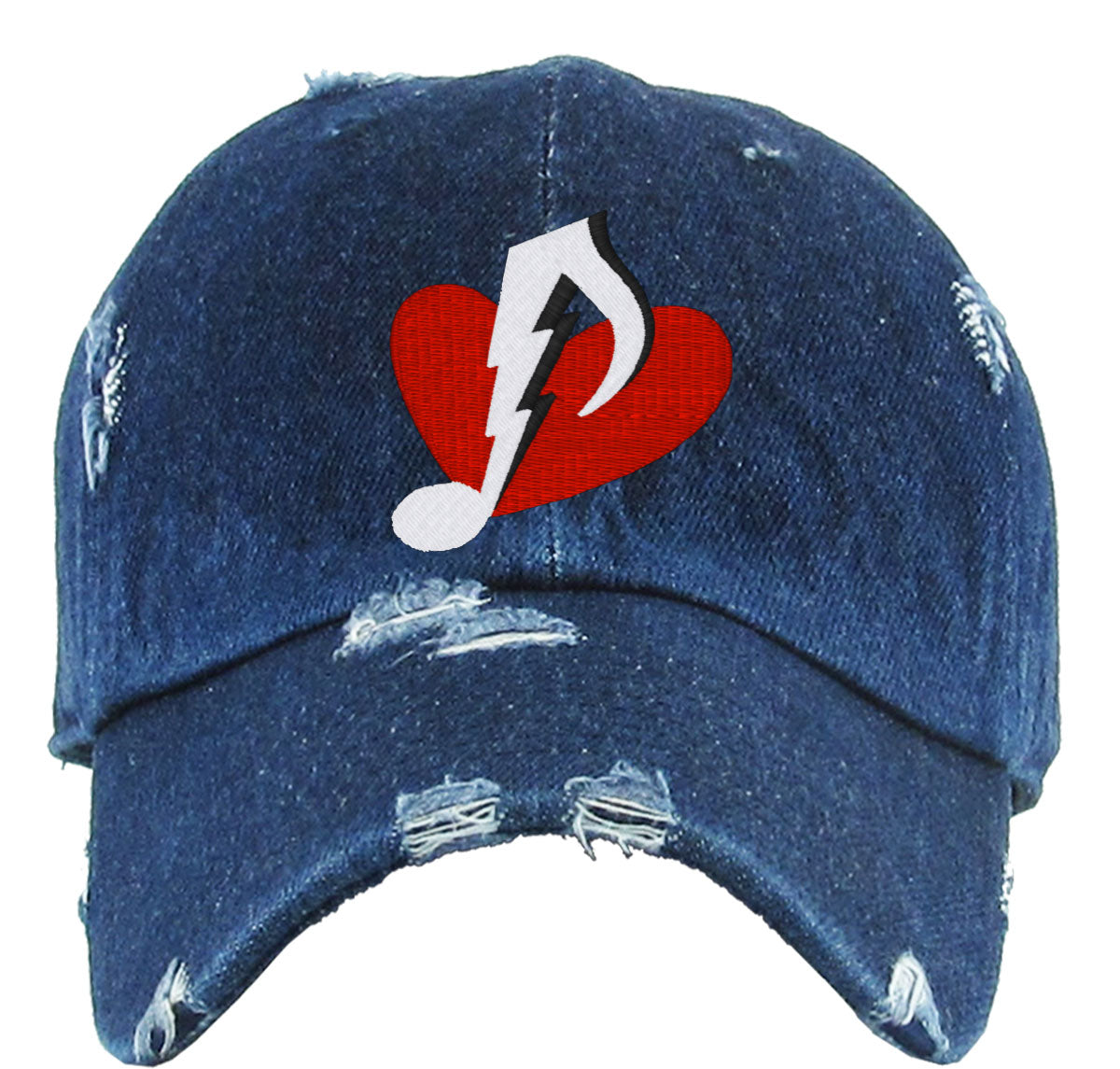 Music Heart Vintage Baseball Cap