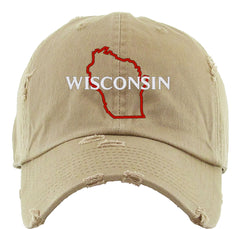 Wisconsin Vintage Baseball Cap