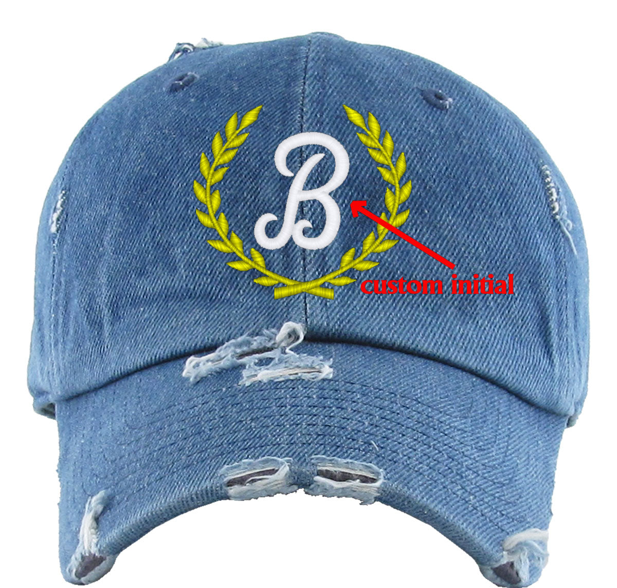 Custom Initial Vintage Baseball Cap