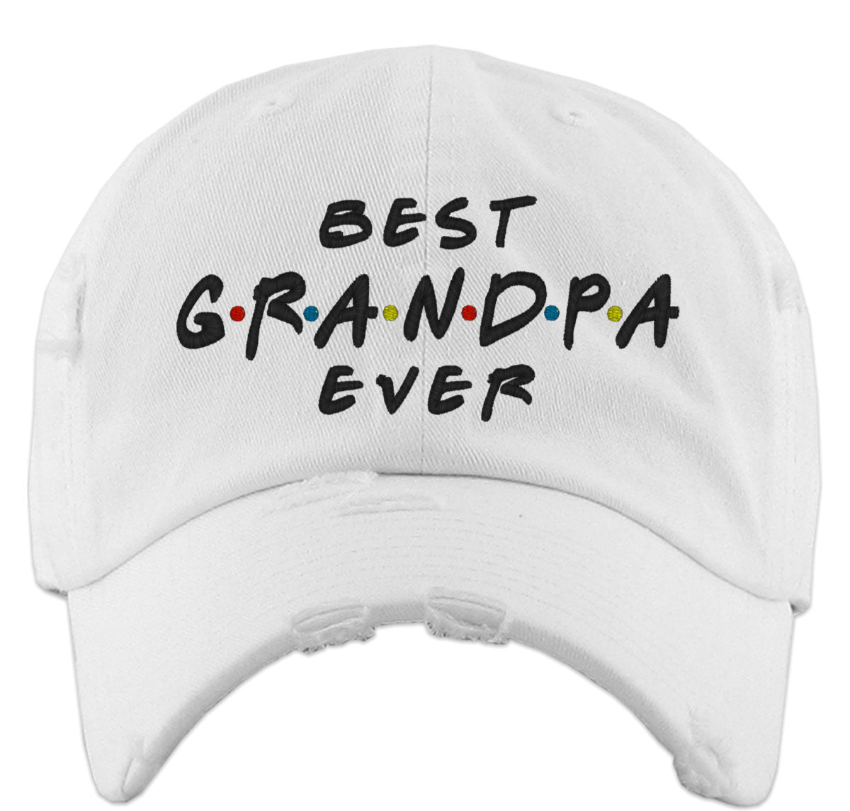 Best Grandpa Ever Friends Theme Vintage Baseball Cap