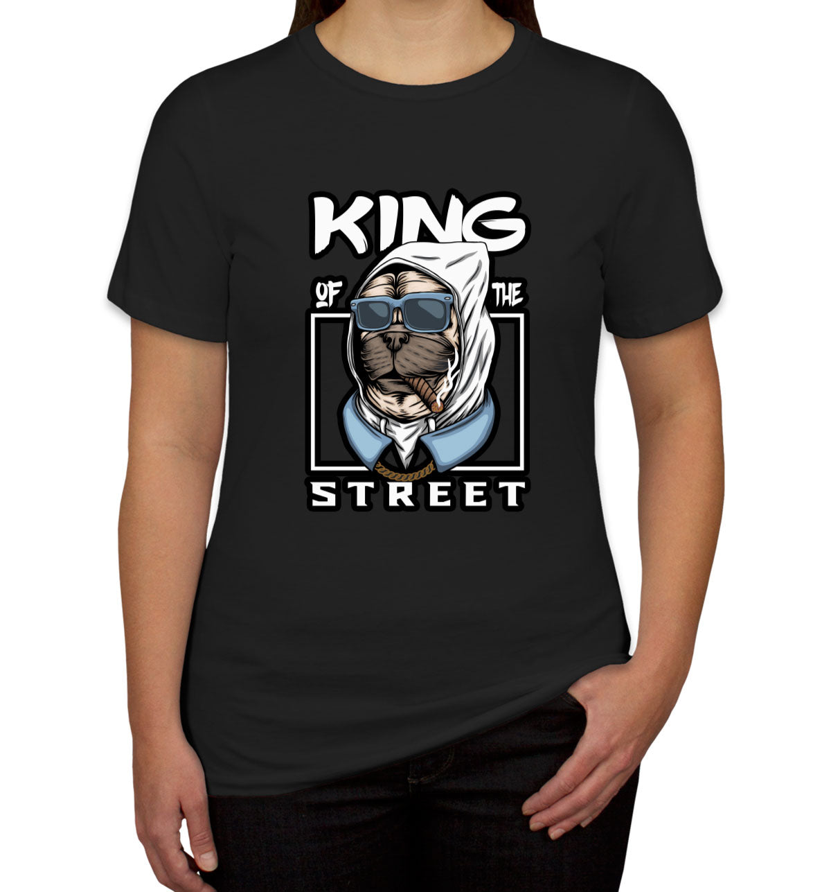 Pug Dog King Of The Street Women's T-shirt