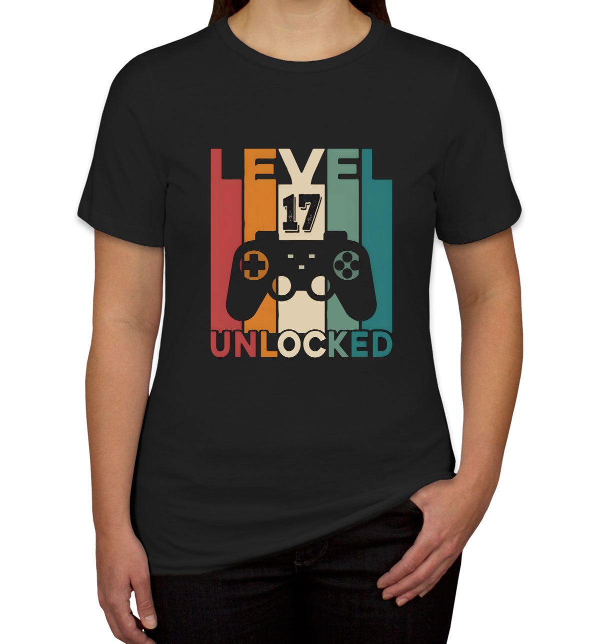 Level 17 Unlocked Gaming Birthday Women's T-shirt