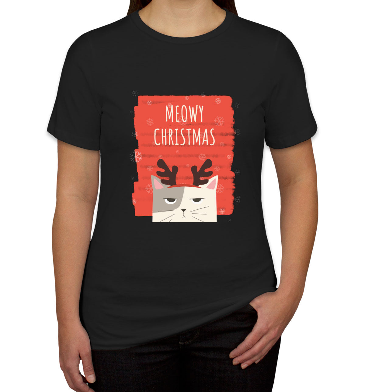 Meowy Christmas Cat Christmas Women's T-shirt