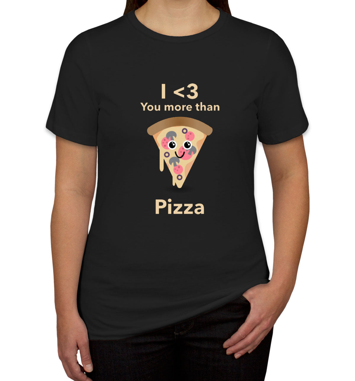 I Love You More Than Pizza Valentine's Day Women's T-shirt