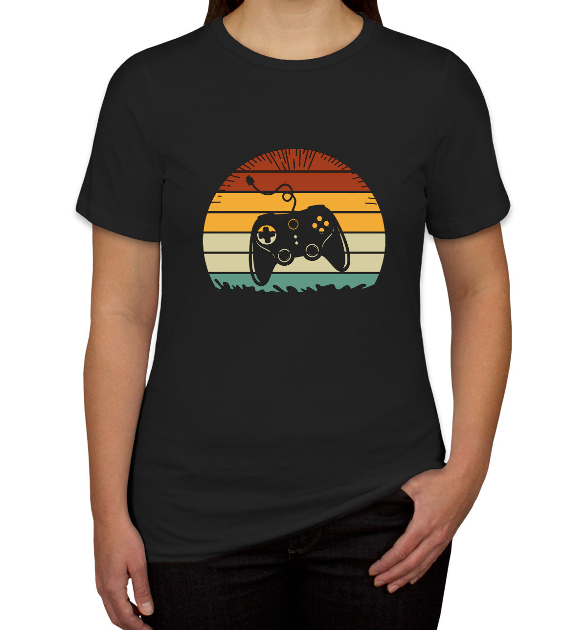 Retro Sunset Gaming Women's T-shirt