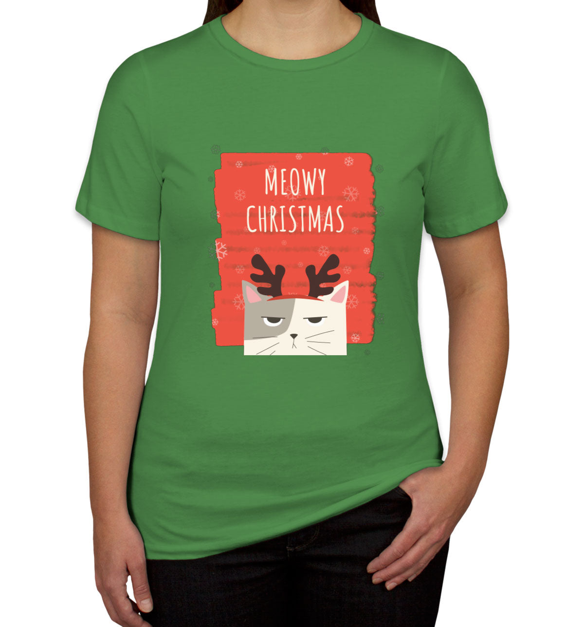 Meowy Christmas Cat Christmas Women's T-shirt