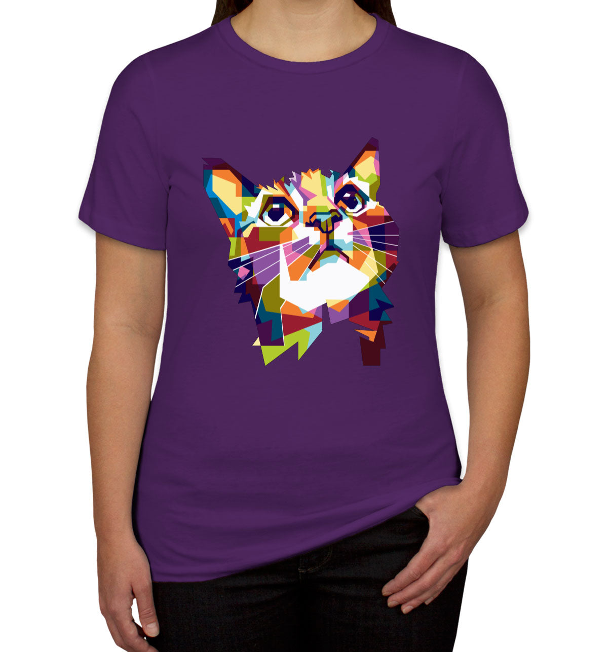 Colorful Cat Women's T-shirt