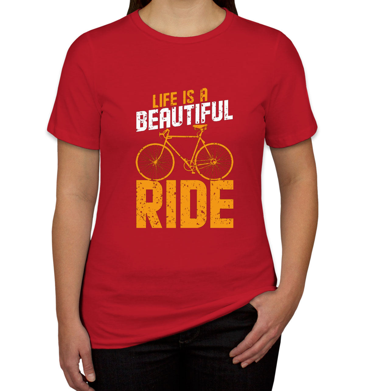 Life Is A Beautiful Ride Bicycle Women's T-shirt