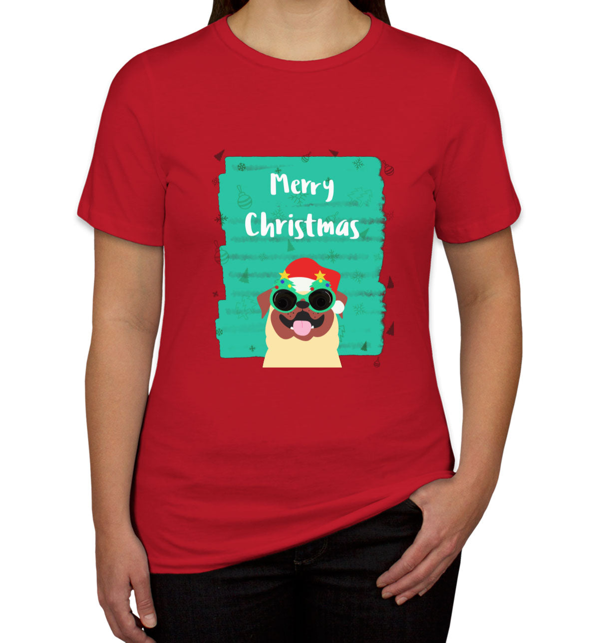 Merry Christmas Pug Christmas Women's T-shirt