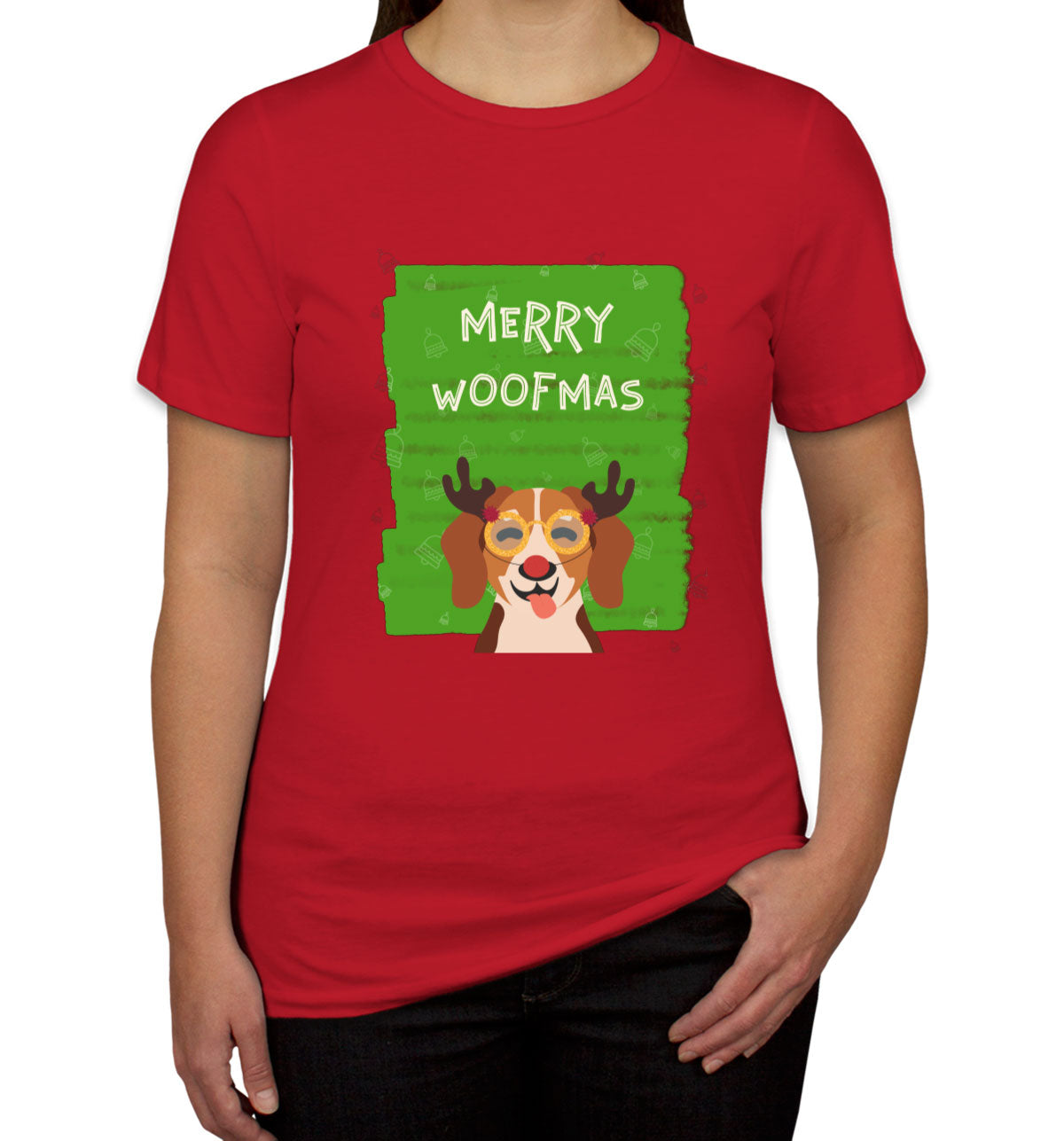 Merry Woofmas Dog Christmas Women's T-shirt