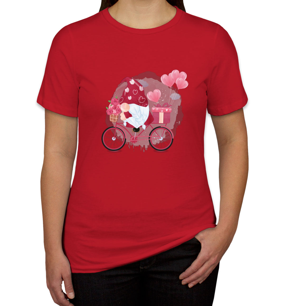 Romantic Gnome Valentine's Day Women's T-shirt