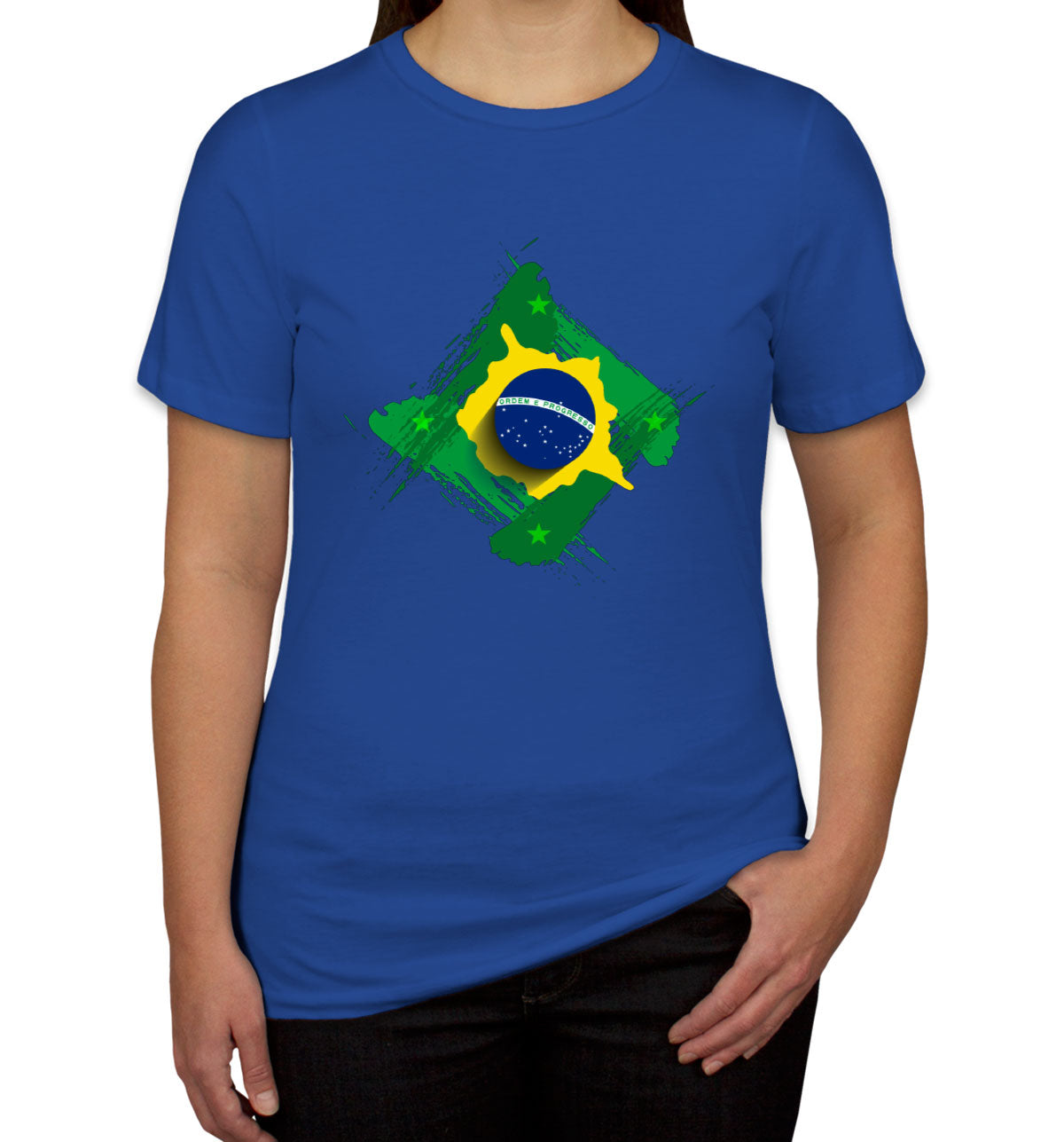 Brazil Flag Diamond Shape Women's T-shirt