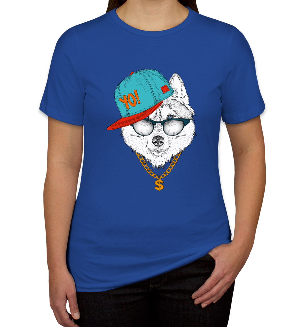 Cool Siberian Husky Dog Women's T-shirt