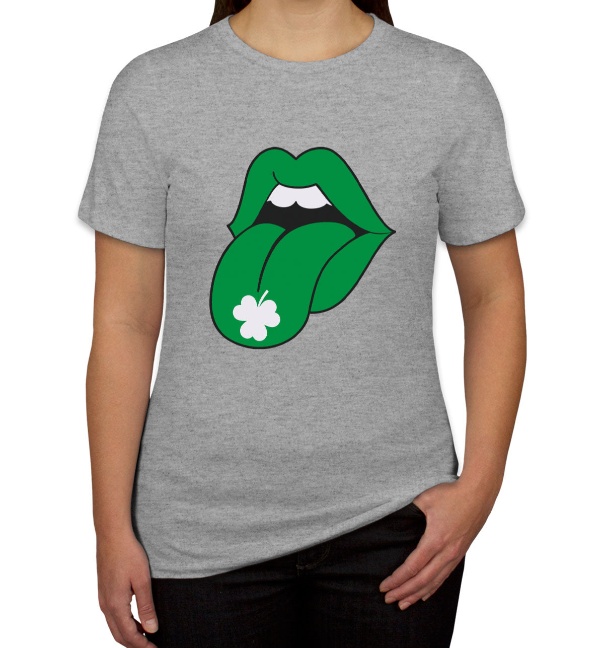 Lips Shamrock St. Patrick's Day Women's T-shirt