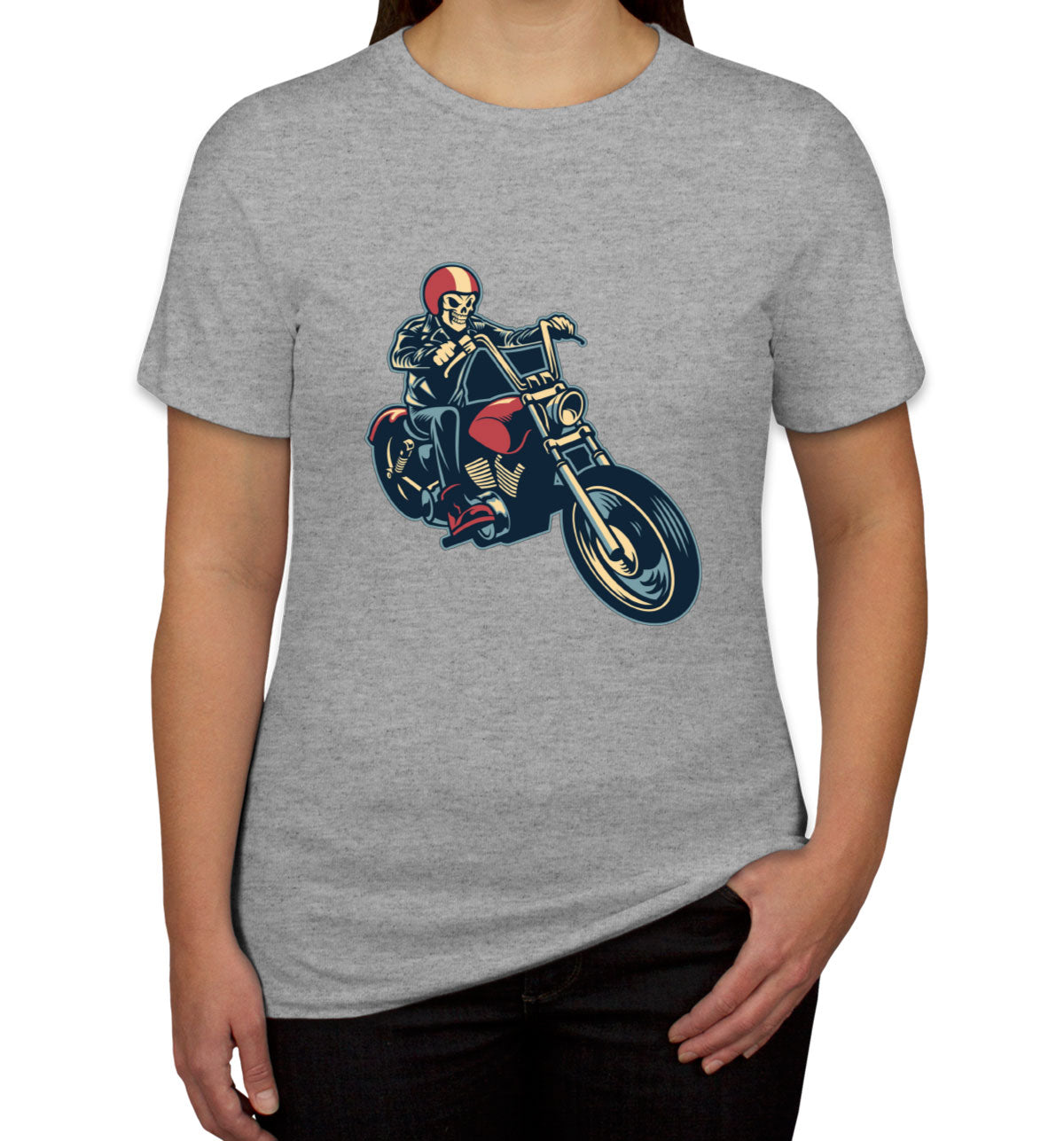 Skull Motorcycle Moto Skull Women's T-shirt