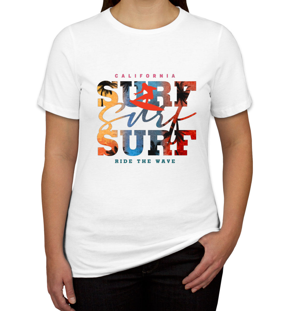 California Surf Ride The Wave Women's T-shirt