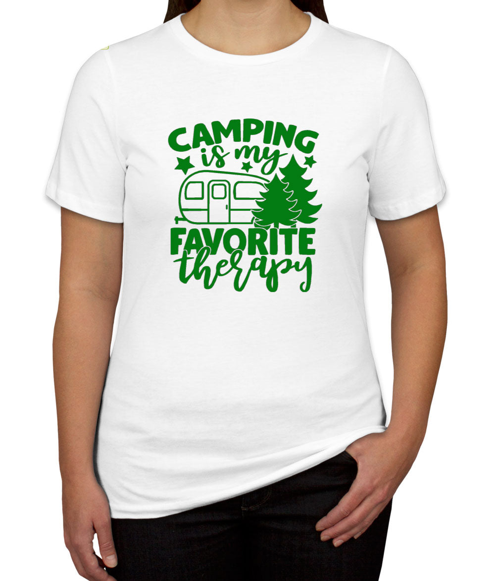 Camping Is My Favorite Therapy Women's T-shirt