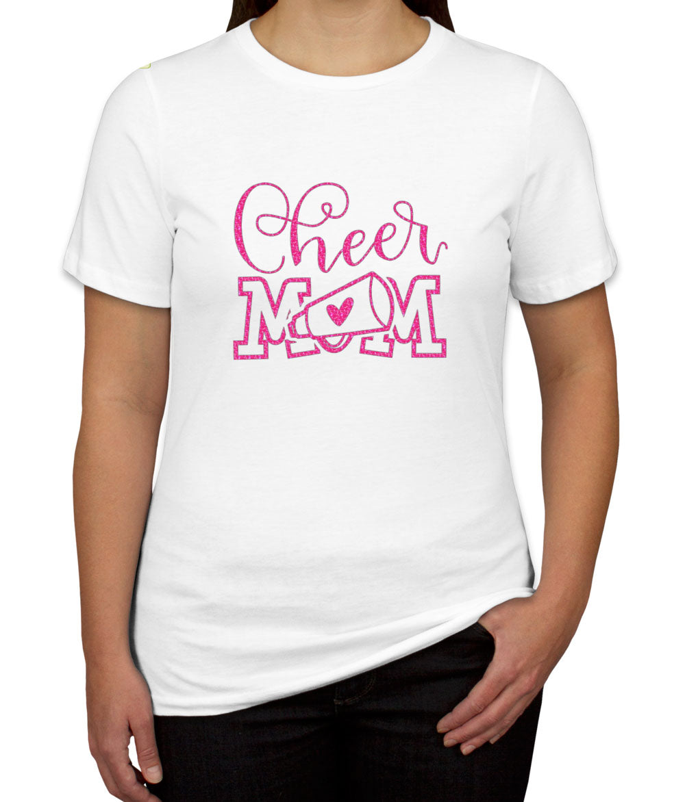 Cheer Mom Pink Glitter Women's T-shirt