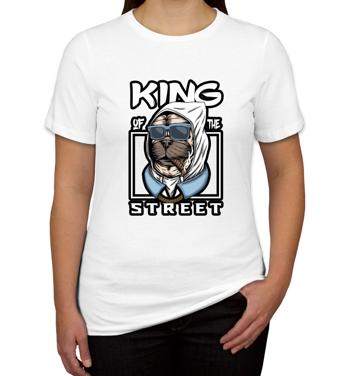 Pug Dog King Of The Street Women's T-shirt