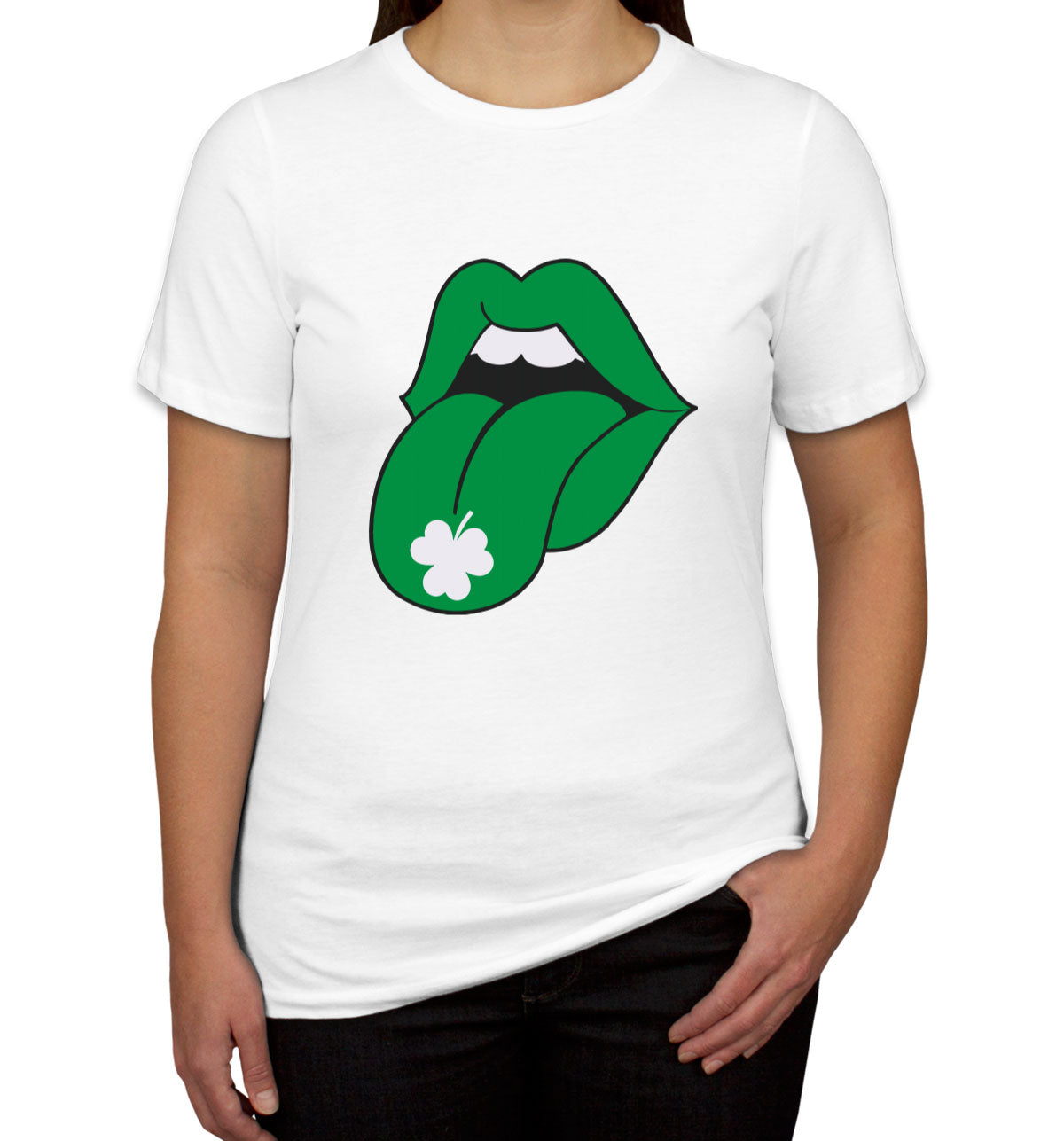 Lips Shamrock St. Patrick's Day Women's T-shirt