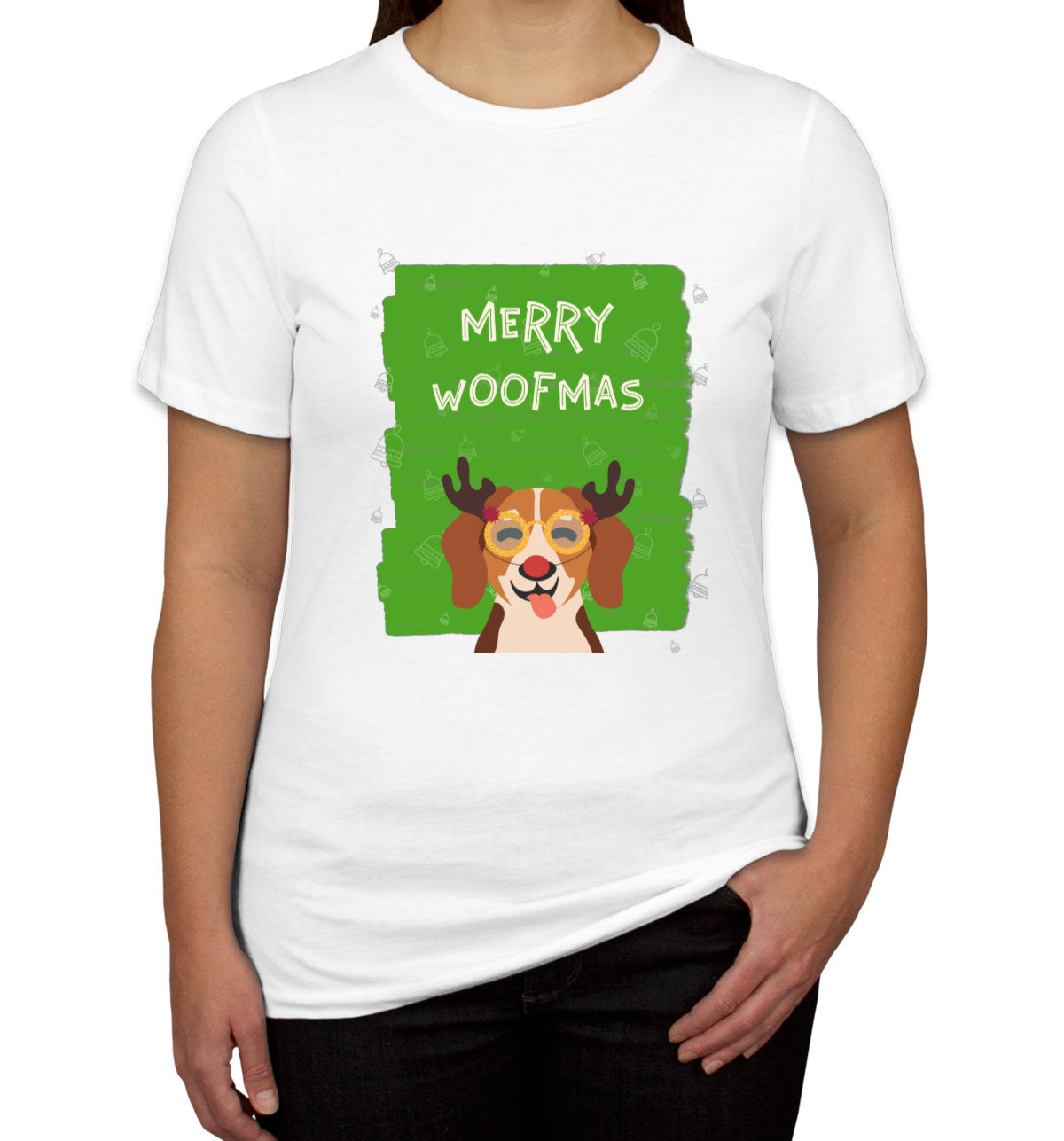 Merry Woofmas Dog Christmas Women's T-shirt