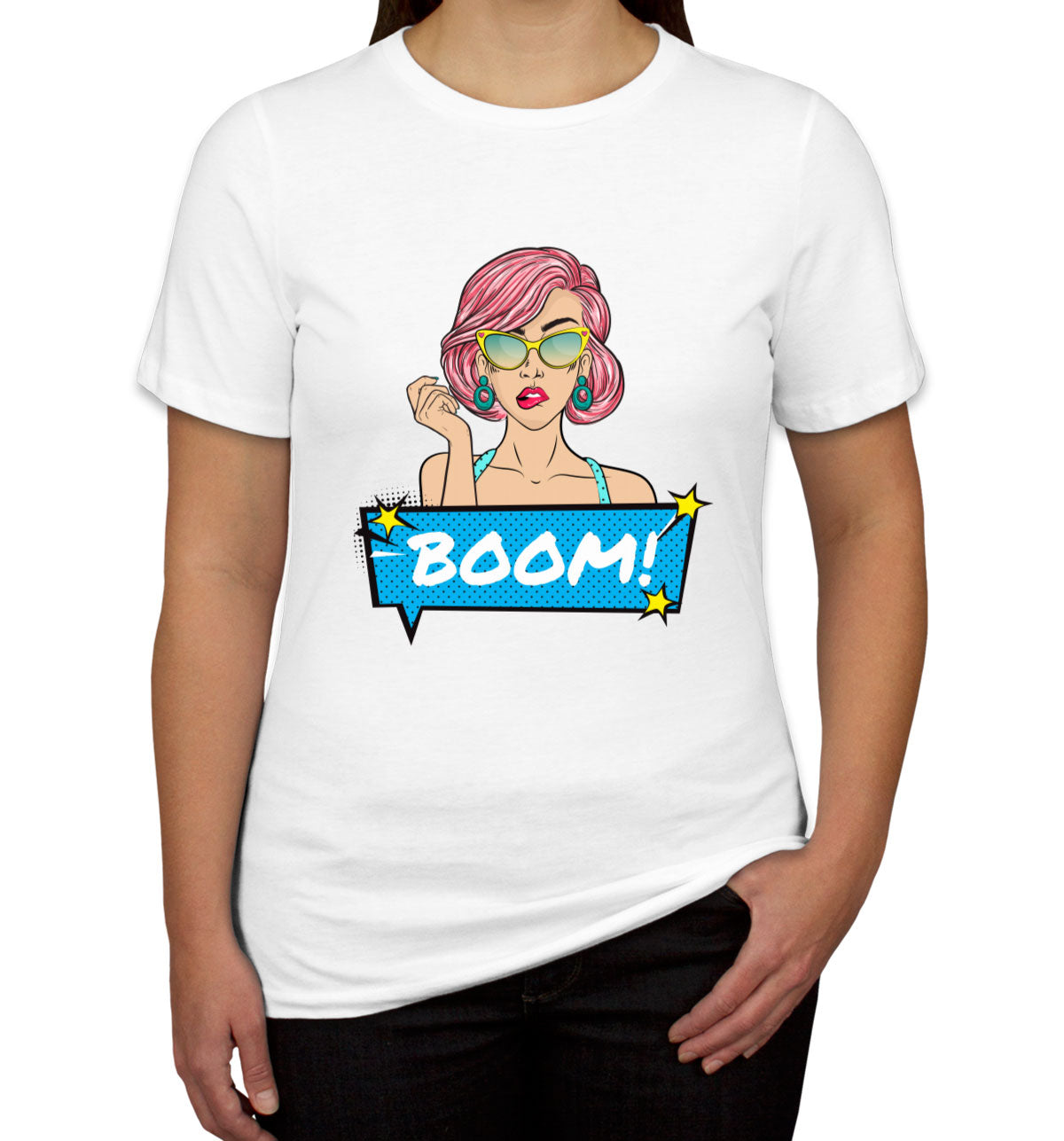 Retro Pop Art Lady Women's T-shirt