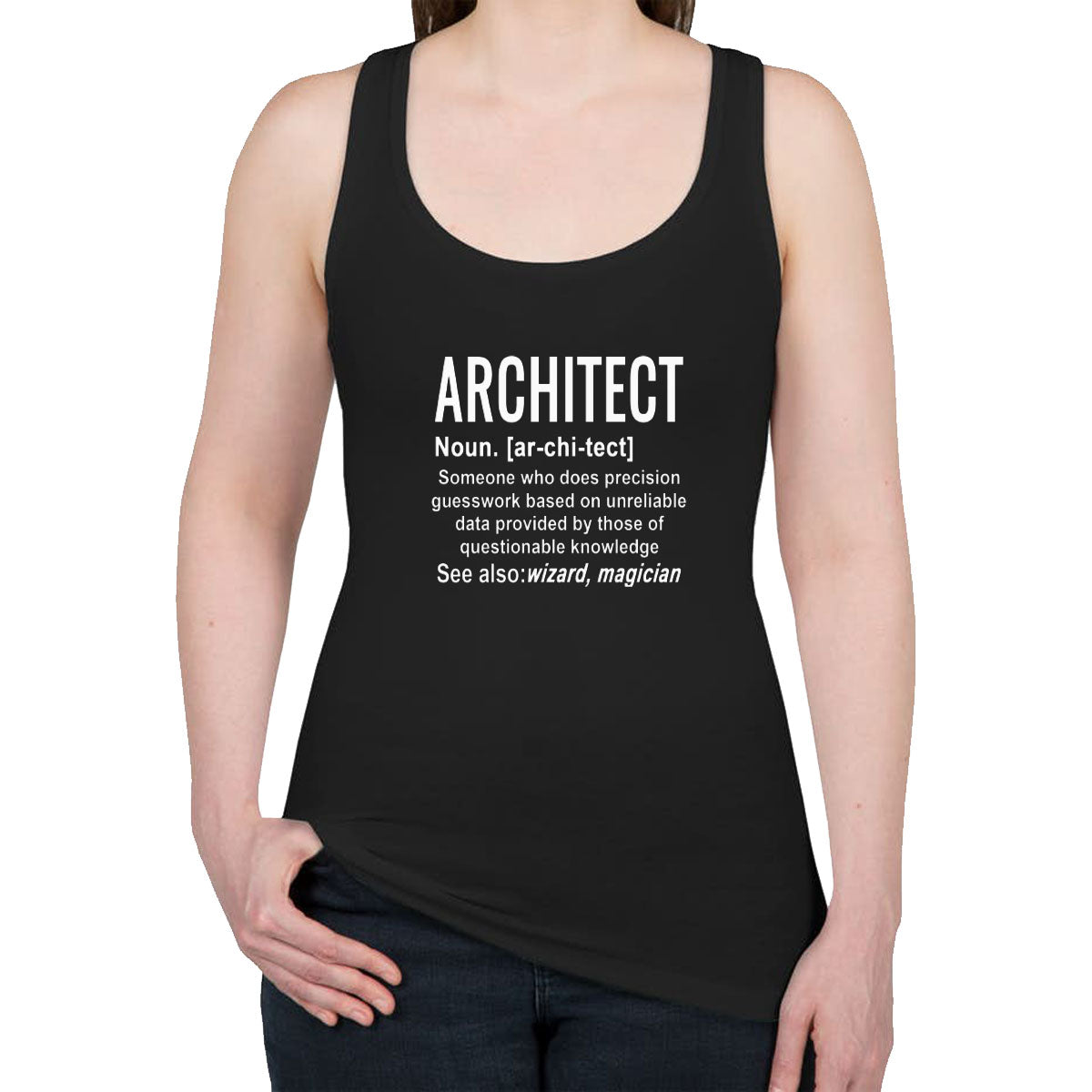 Architect Definition Women's Racerback Tank Top