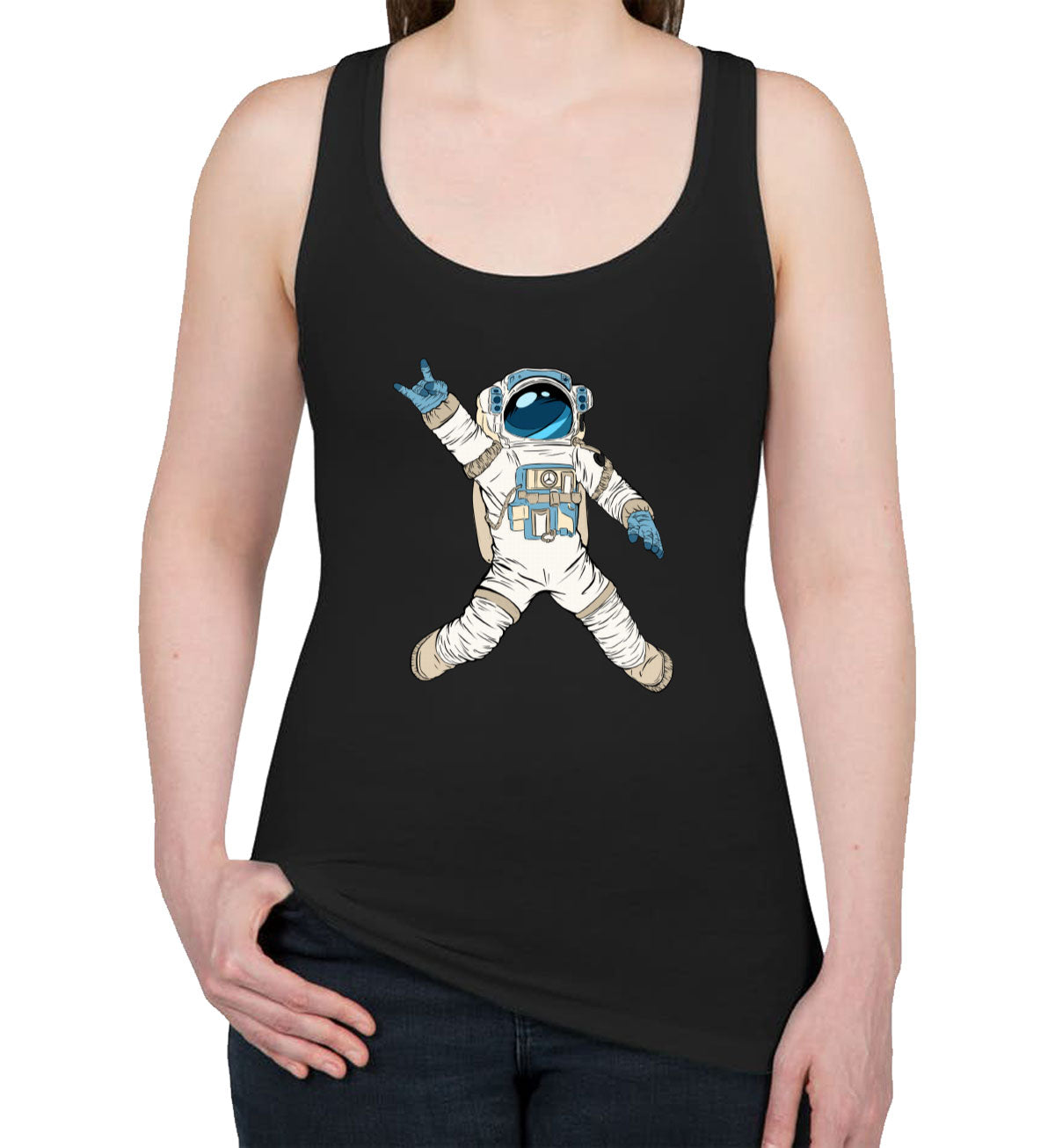 Astro Rock Music Women's Racerback Tank Top
