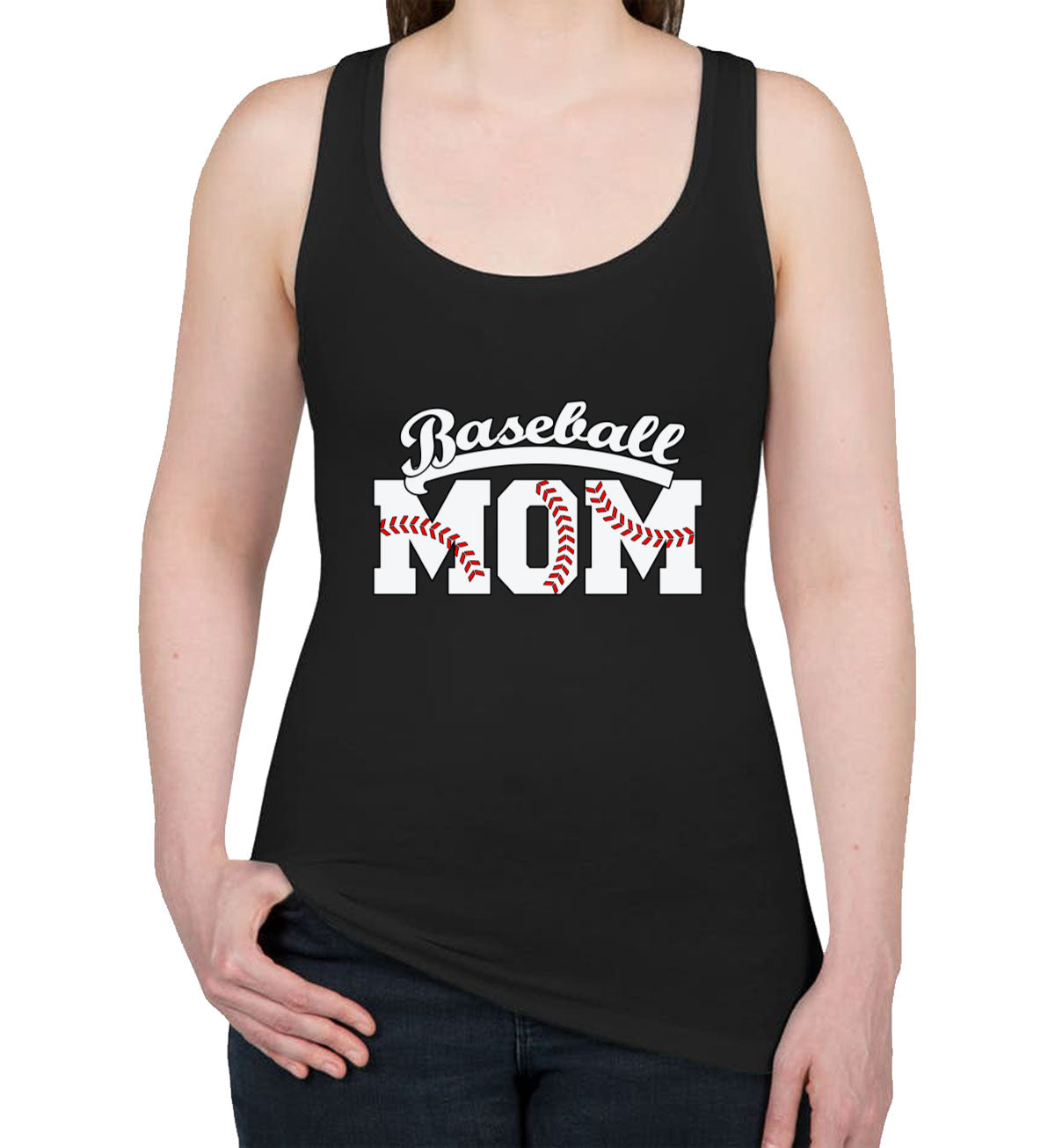 Baseball Mom Women's Racerback Tank Top