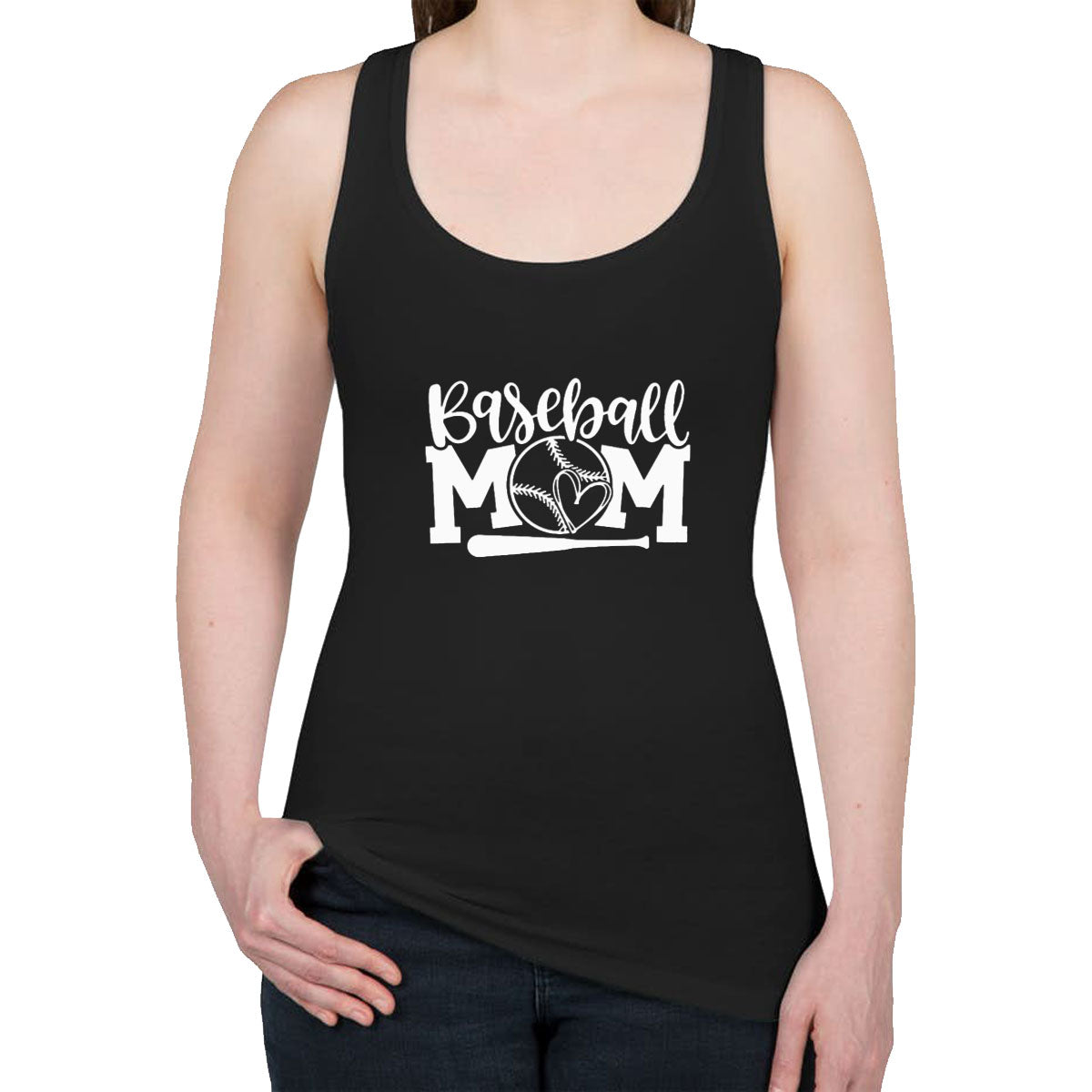 Baseball Mom Women's Racerback Tank Top