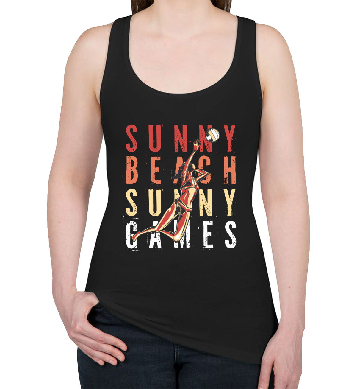 Beach Volleyball Women's Racerback Tank Top