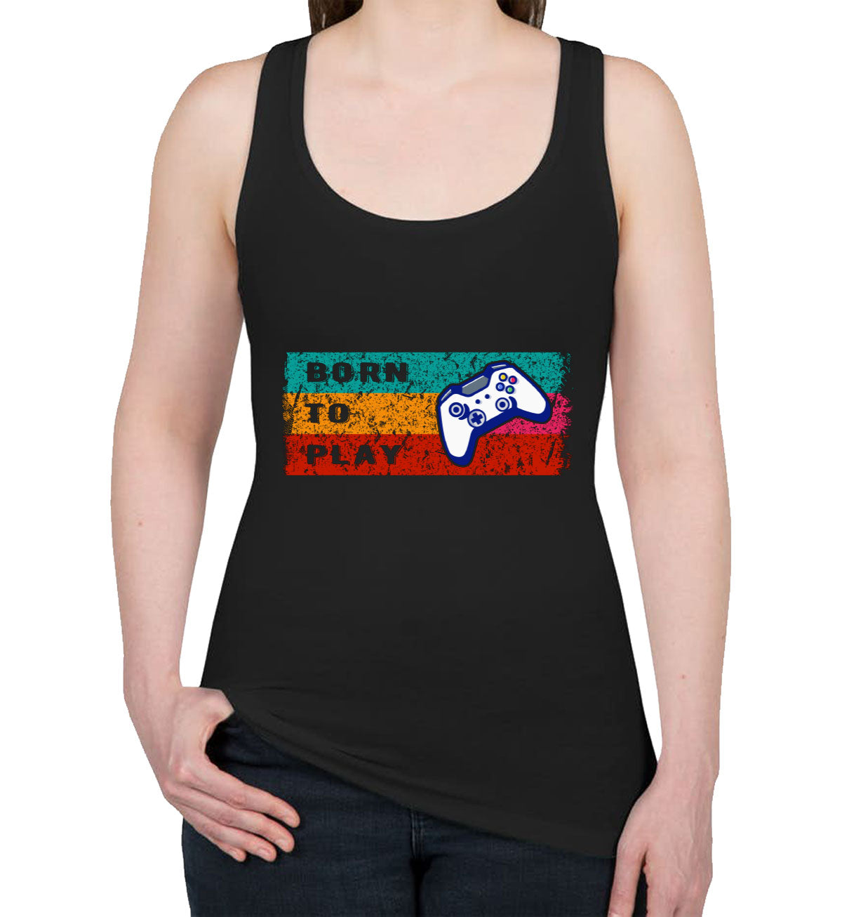 Born To Play Game Women's Racerback Tank Top