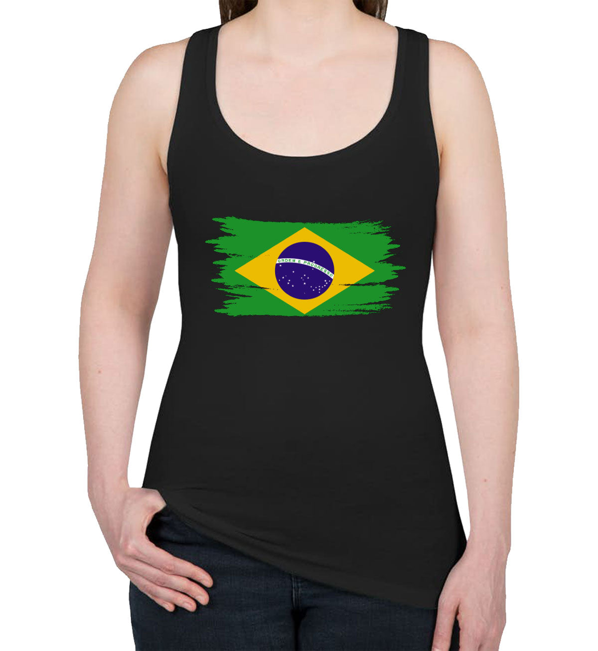 Brazil Flag Women's Racerback Tank Top