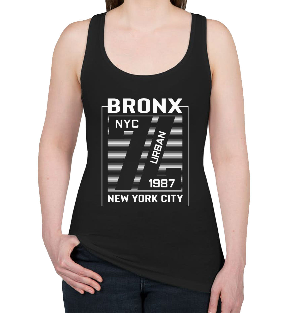 Bronx NYC Urban Women's Racerback Tank Top