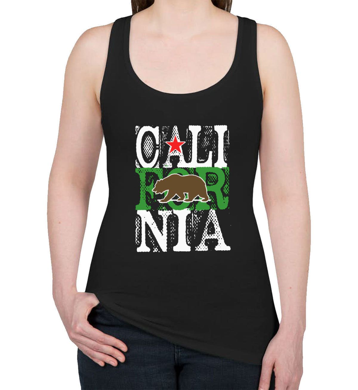 California Republic Bear Women's Racerback Tank Top