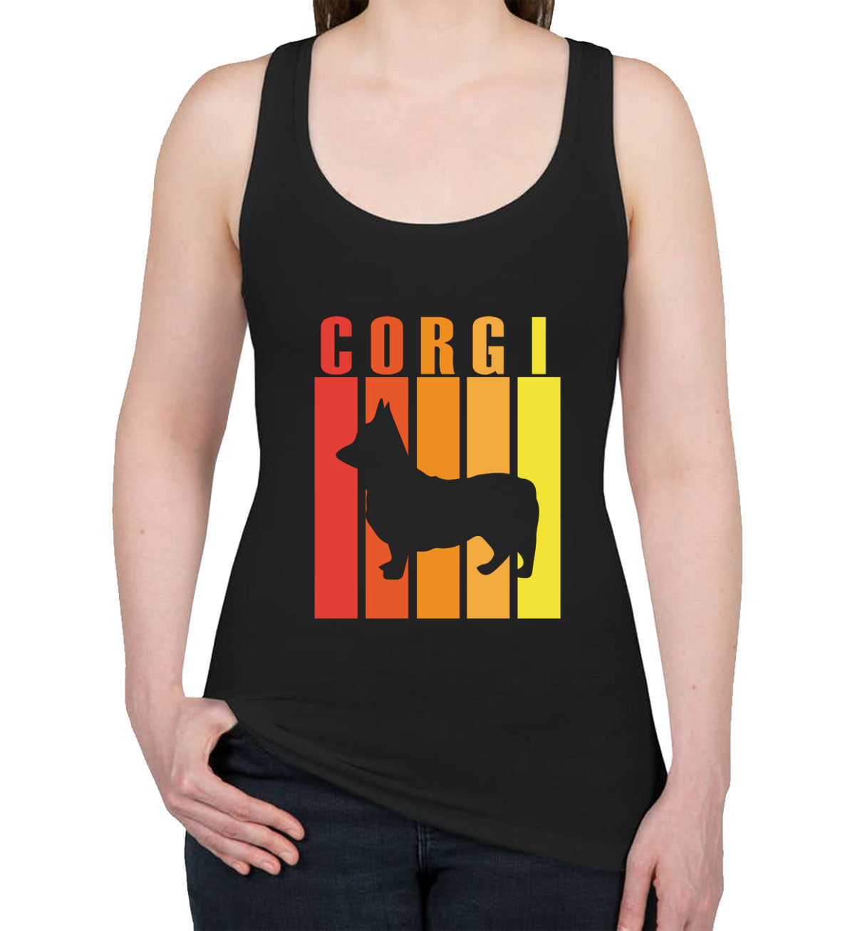 Pembroke Welsh Corgi Dog Women's Racerback Tank Top