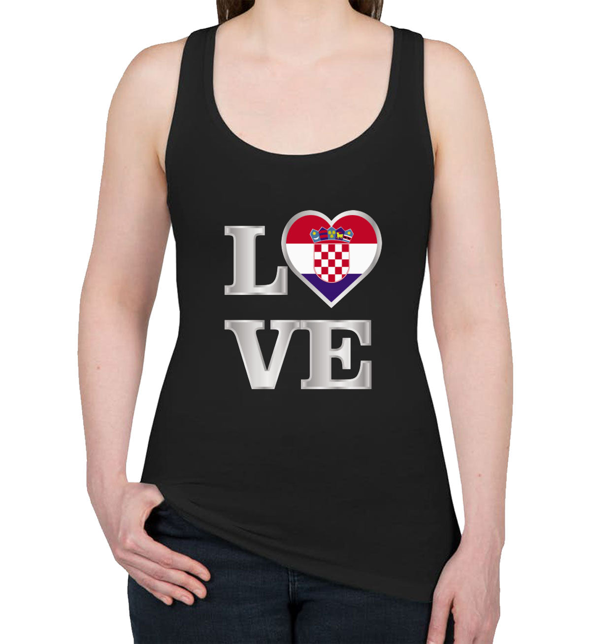 Croatia Love Women's Racerback Tank Top