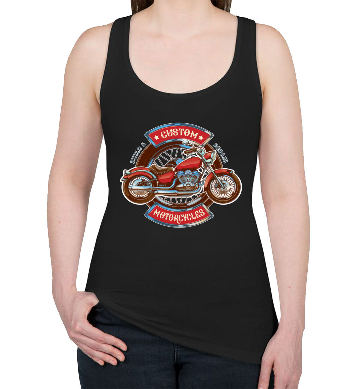 Custom Motorcycles Women's Racerback Tank Top