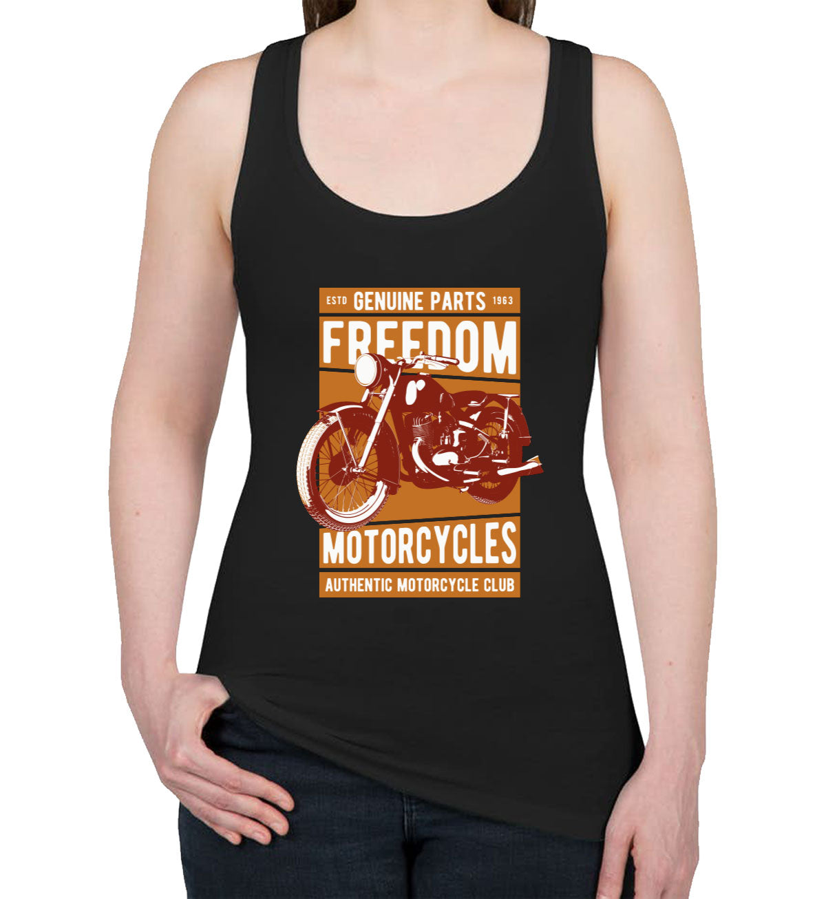 Freedom Motorcycles Women's Racerback Tank Top