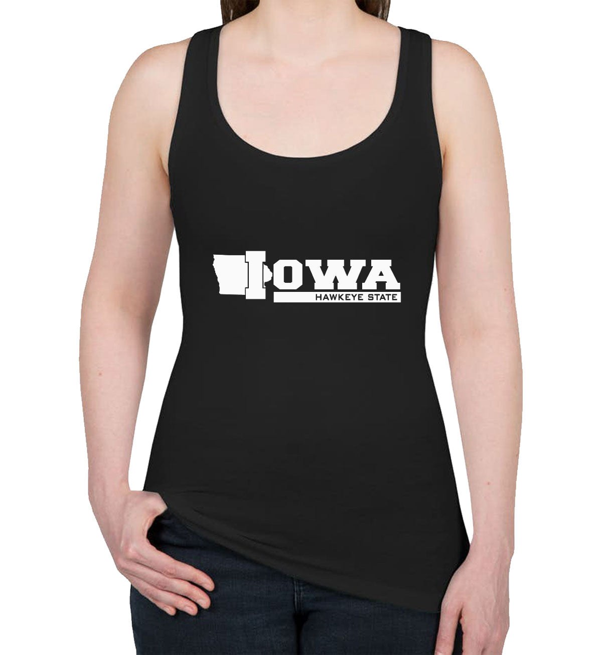 Iowa Hawkeye State Women's Racerback Tank Top