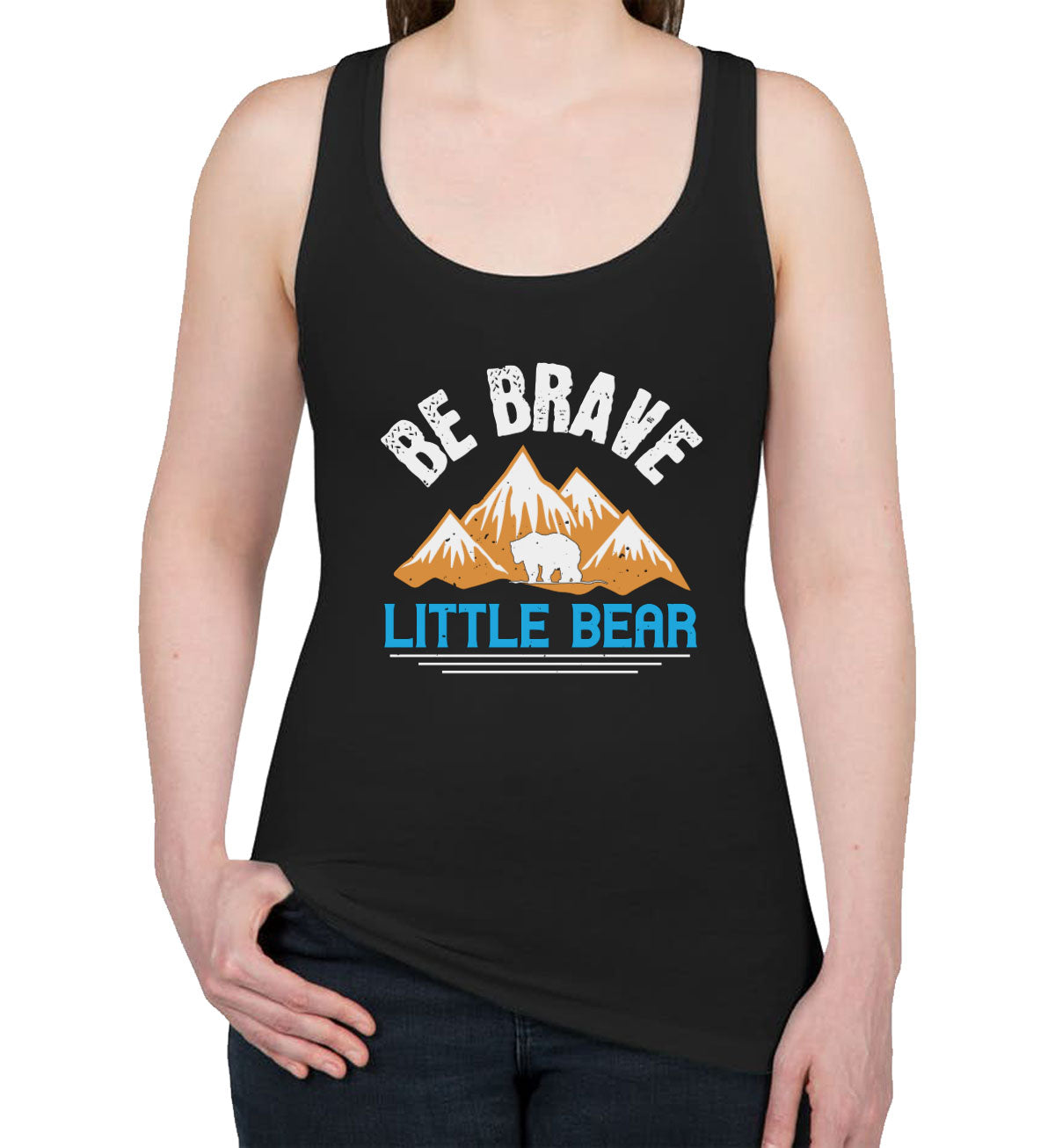 Be Brave Little Bear Women's Racerback Tank Top