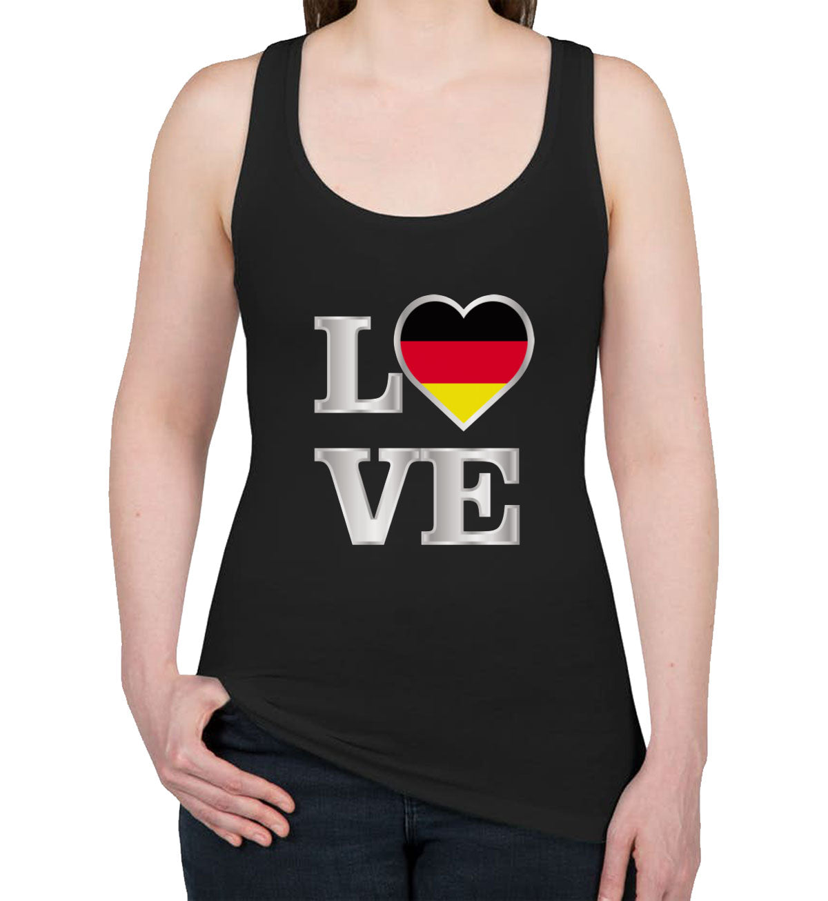 Germany Love Women's Racerback Tank Top