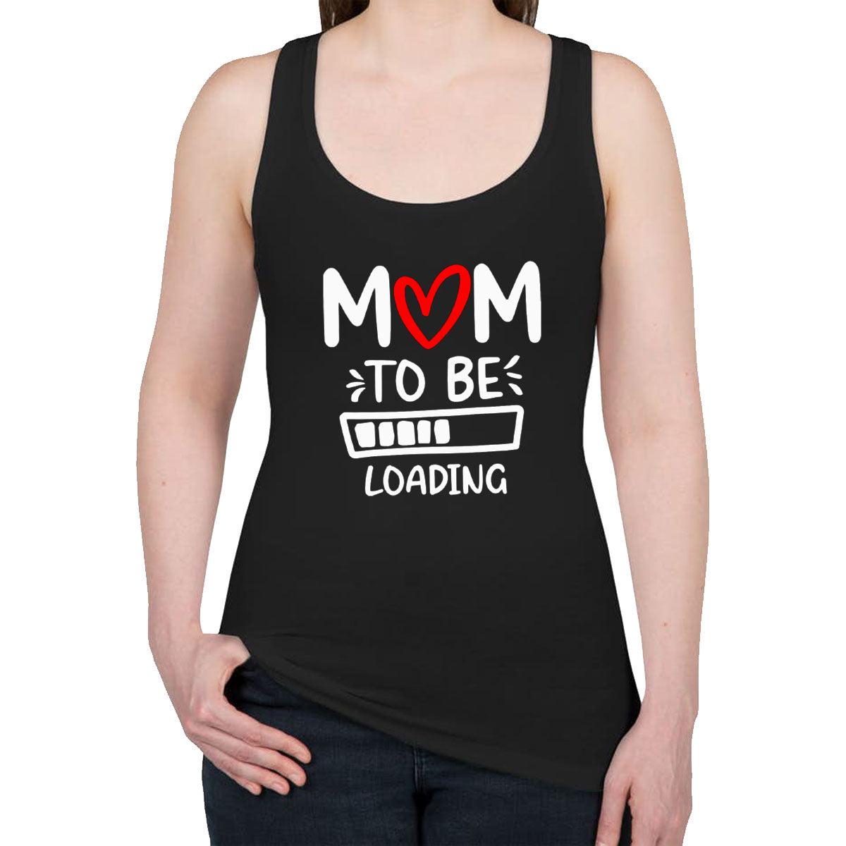 Mom To Be Loading Women's Racerback Tank Top