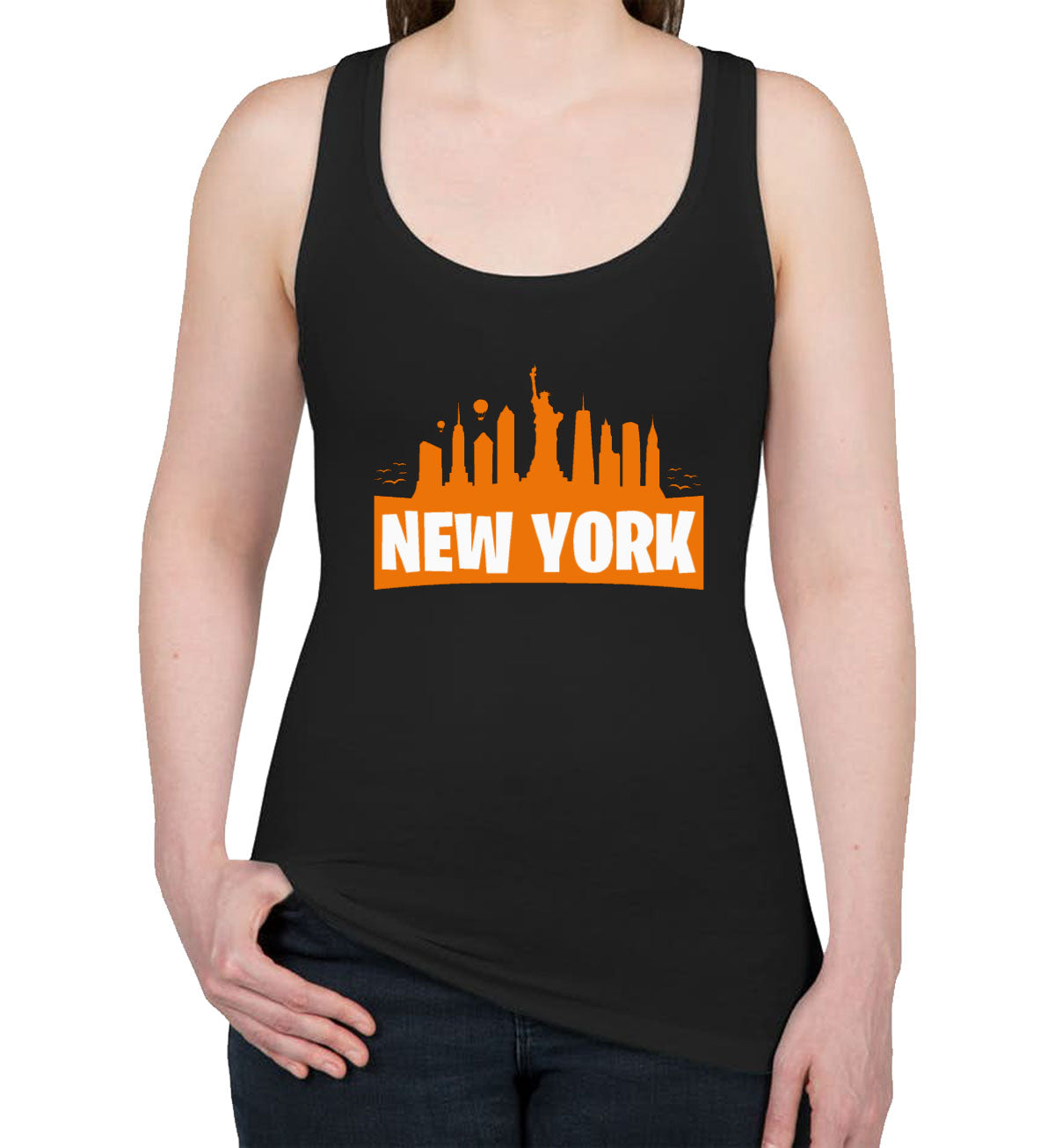 New York City Silhouette Women's Racerback Tank Top