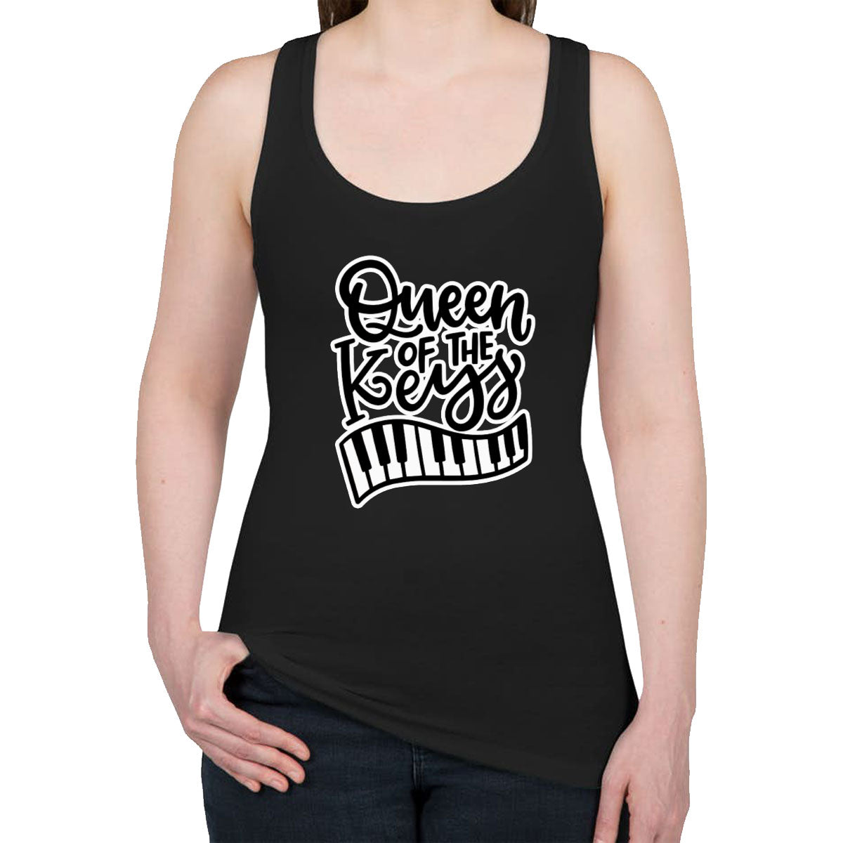 Queen Of The Keys Women's Racerback Tank Top