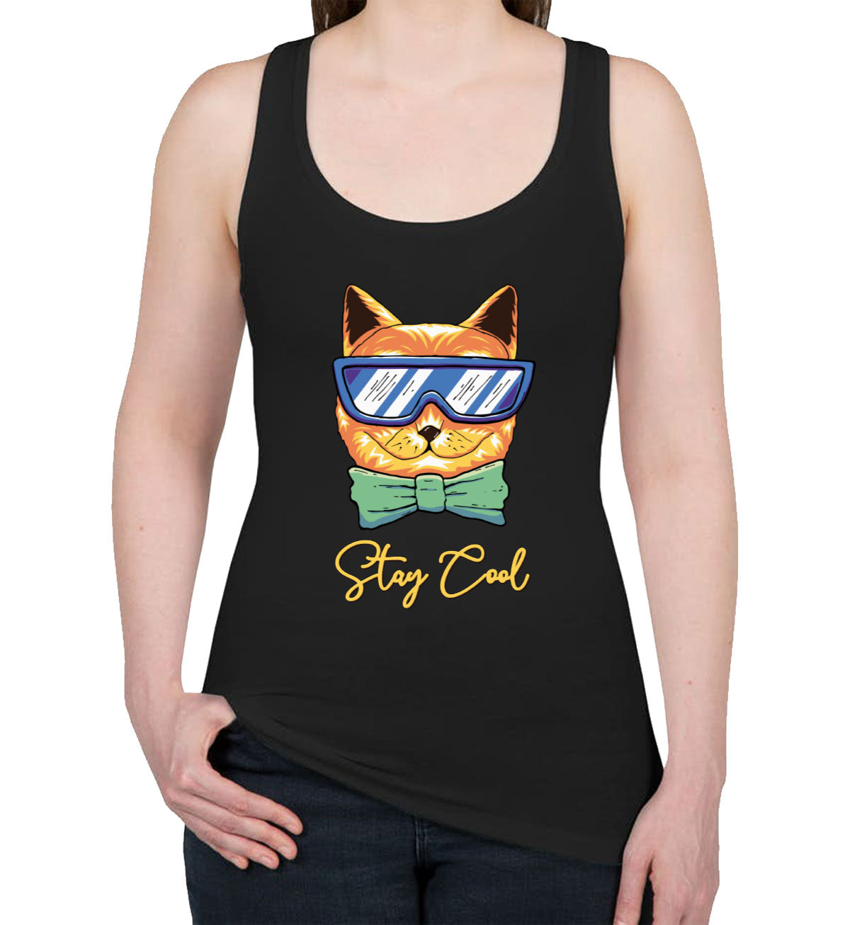 Cool Cat Women's Racerback Tank Top