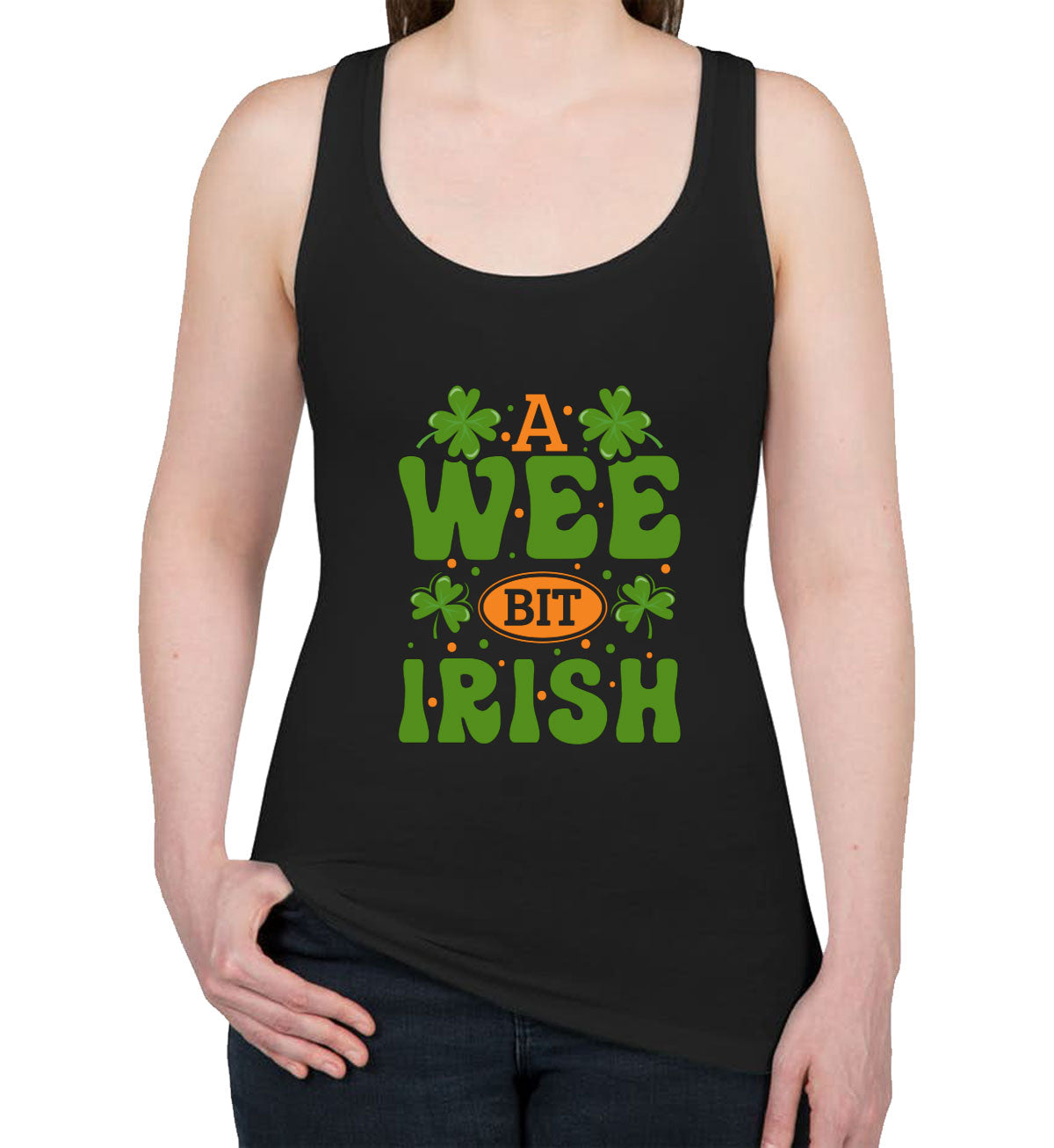 A Wee Bit Irish St. Patrick's Day Women's Racerback Tank Top