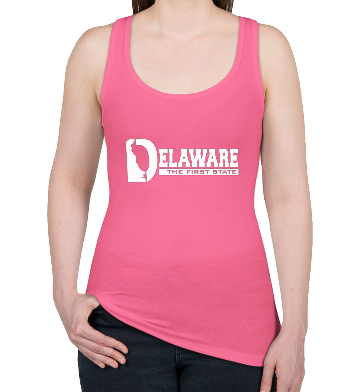 Delaware The First State Women's Racerback Tank Top