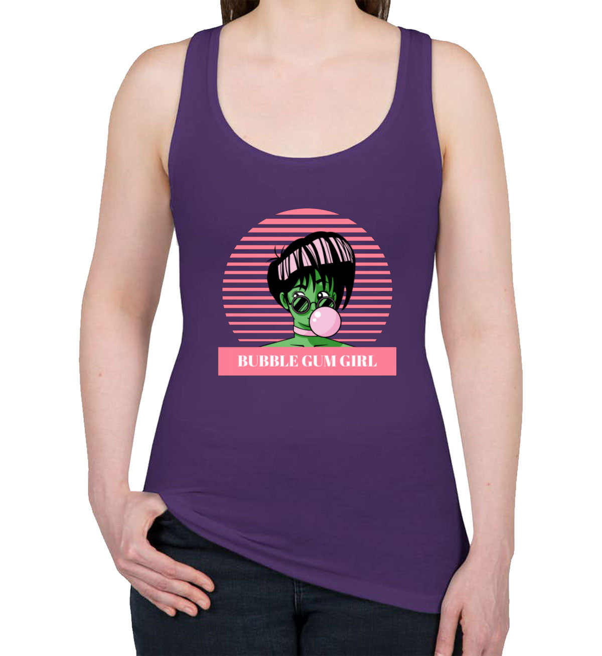 Bubble Gum Girl Women's Racerback Tank Top